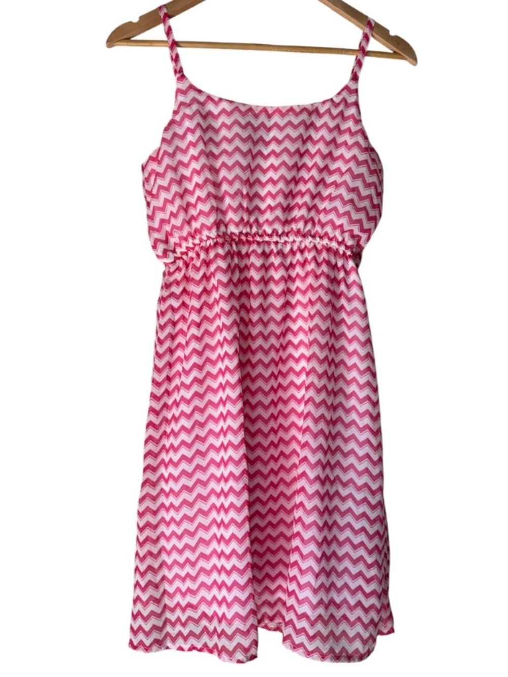 5th & Love Pink & White Chevron Dress NEW lined polyester medium